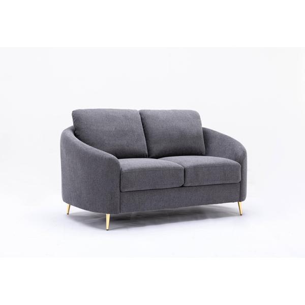 Cylen 34" Loveseat - Gray Linen 