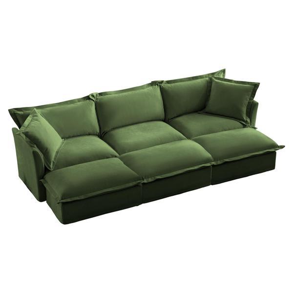 Uprise 70" Sofa - 3 Seater - Chenille - Green 