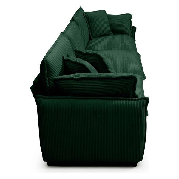 Zanesville Mid-Century Modern 77" Sofa - Green Corduroy Fabric - Set of 2 