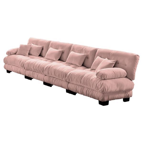 Thoren 4-Seater Sofa - Chenille Pink 