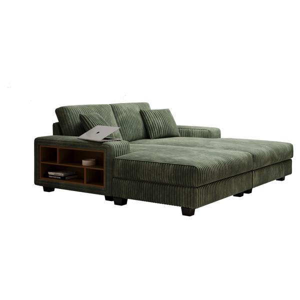 Dawnrise 80" Sofa - Convertible Combination - Green Corduroy 
