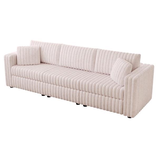 Elevate Soft 106" Sofa - Highly Comfortable and Distinctive Design - Light Pink 