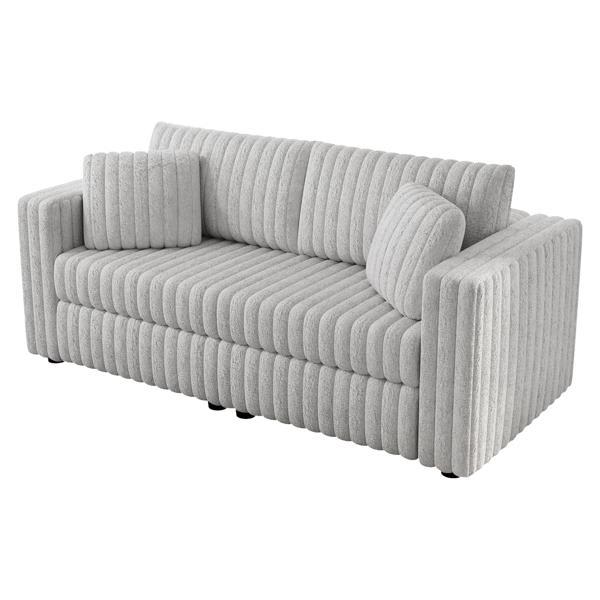 Elevate 76" Sofa - Light Gray Metal Frame - Modern and Plush Furniture Choice 