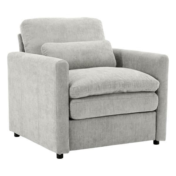 Essence 32" Armchair - Light Grey Chenille Fabric 