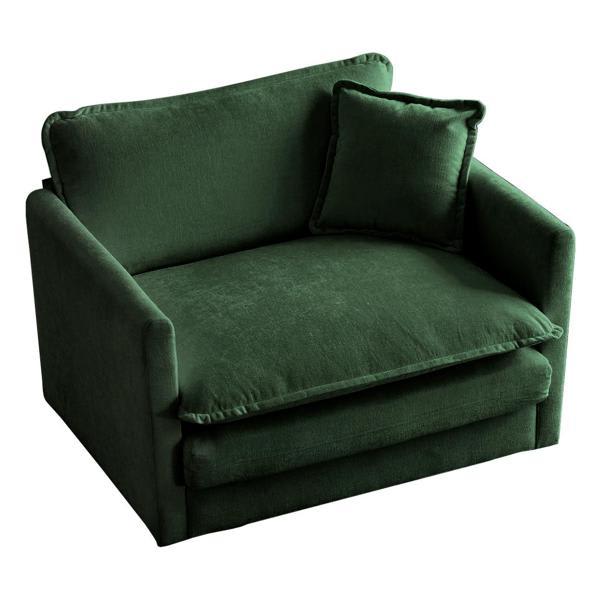 Xerinda 77" Sofa and Chair Set - Green Chenille 