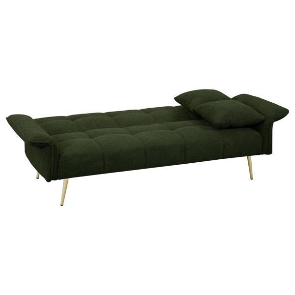 Davenby 70" Sofa Bed - Convertible Double Sofa Bed - Green Teddy Velvet 