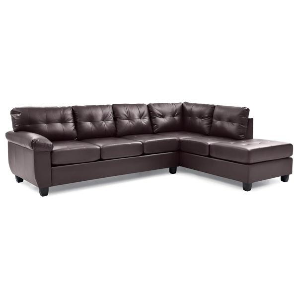 Cressida Gallant Sectional - Cappuccino Polyurethane 
