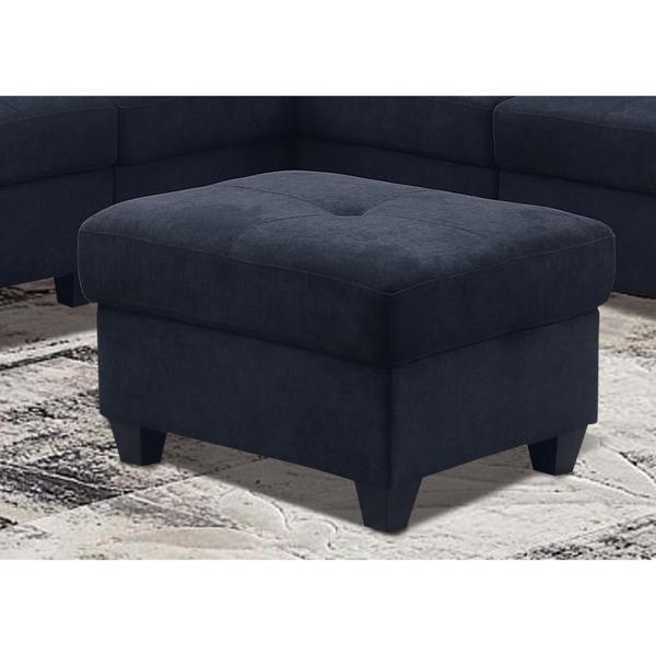 Amberley 127" Sectional Sofa - Dark Blue Velvet 