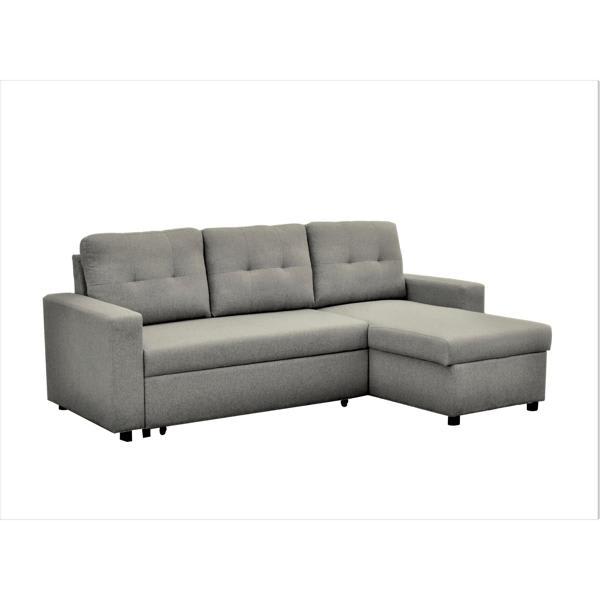 Oceanview 79" Sectional Sleeper Sofa Bed - Grey Polyester 