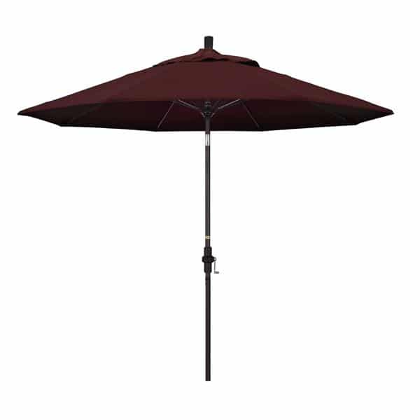 9 Sun Master Series Patio Umbrella With Pacifica Burgundy Fabric 