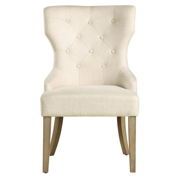 Baney Tufted Upholstered Dining Chair - Beige and Rustic Grey 