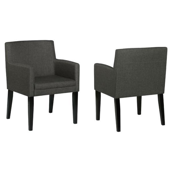 Catherine Upholstered Dining Arm Chair Grey - Set of 2 