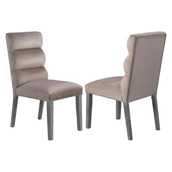 Carla Velvet Upholstered Dining Side Chair Ash - Set of 2 