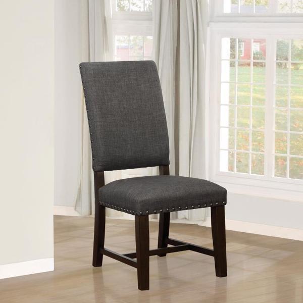Twain Upholstered Dining Side Chair - Warm Grey Fabric - Set of 2 