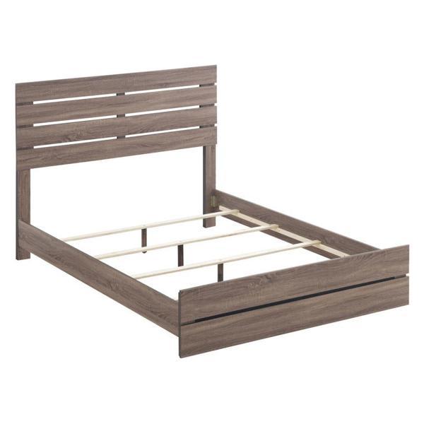 Brantford Wood Queen Panel Bed - Barrel Oak - Brown 
