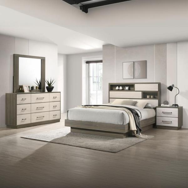 Fenwick Eastern King Bedroom Set - Grey Oak - 4-Piece 