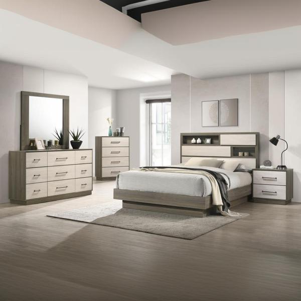 Fenwick Eastern King Bedroom Set - Grey Oak - 5-Piece 