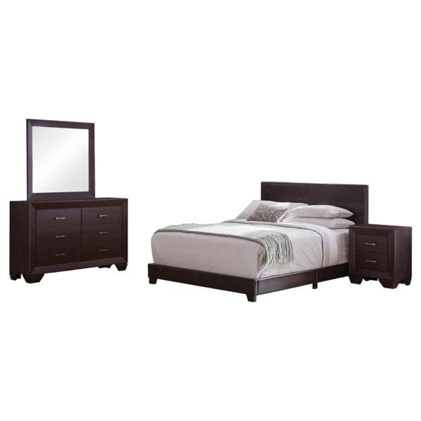 Dorian Twin Bedroom Set - Dark Cocoa - Brown - 4-Piece 