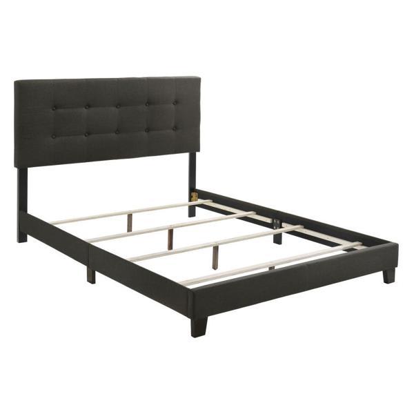 Mapes Upholstered Full Panel Bed - Charcoal 