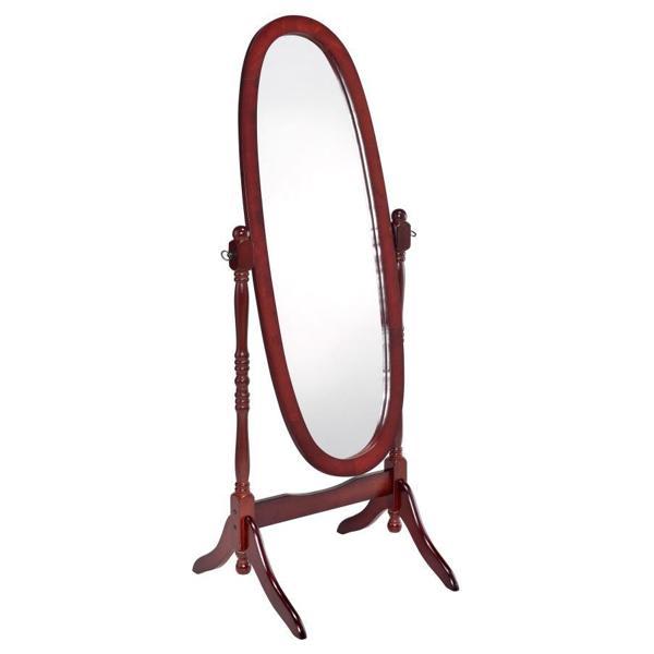 Foyet Wood Adjustable Full Length Cheval Mirror - Merlot - Brown 