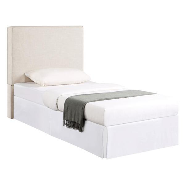 Kosmo Upholstered Twin Panel Headboard - Sand - Ivory 