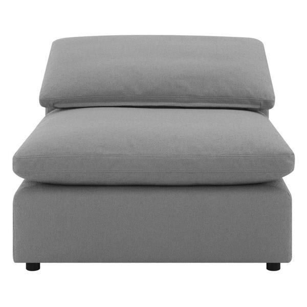Raleigh Boucle Upholstered Armless Chair - Grey 