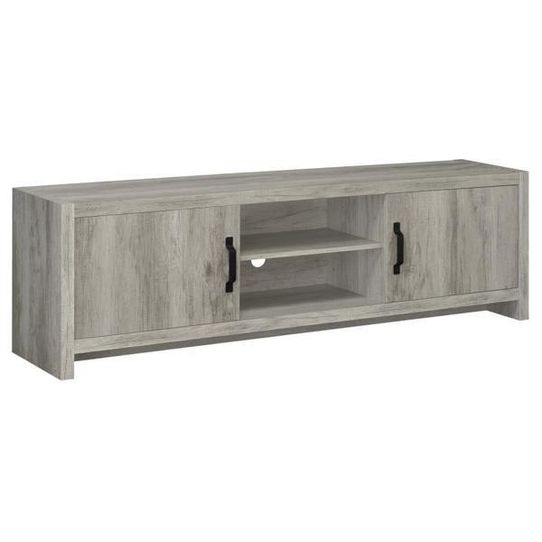 Burke 2 - door Engineered Wood TV Stand - Grey Driftwood 