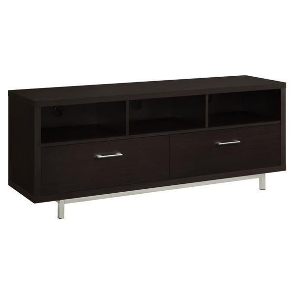 Casey TV Stand with 2 Drawers - Cappuccino Finish Frame - Brown 