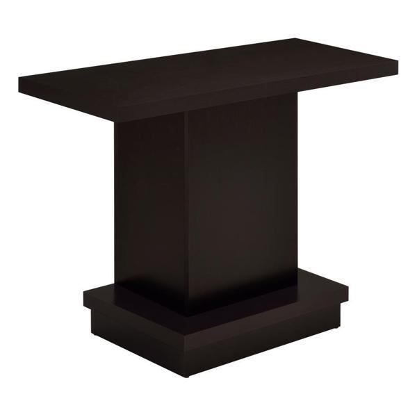Reston Engineered Wood Pedestal Console Table - Cappuccino - Brown 