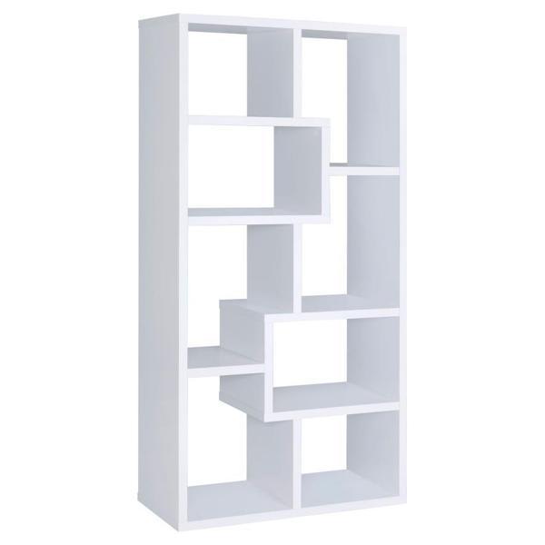 Theo 6-Shelf Bookshelf - White 