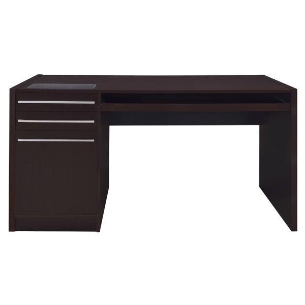 Halston 3-Drawer Office Computer Desk - Cappuccino 