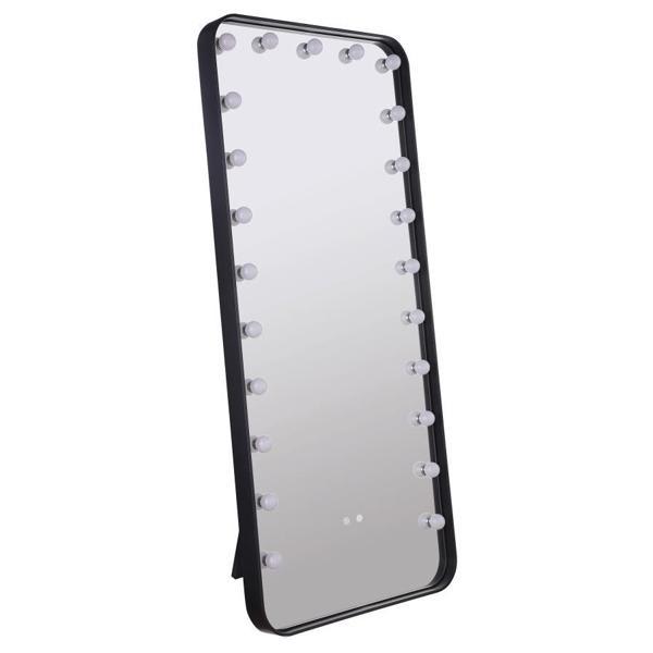 Canton LED Standing Mirror with Speakers - Black - Silver 