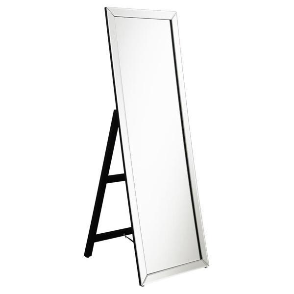 Soline Framed Standing Floor Mirror - Silver 