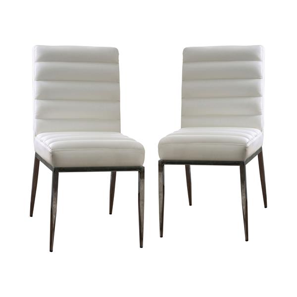 Kostra Contemporary Metal Side Chairs - Set of Two 
