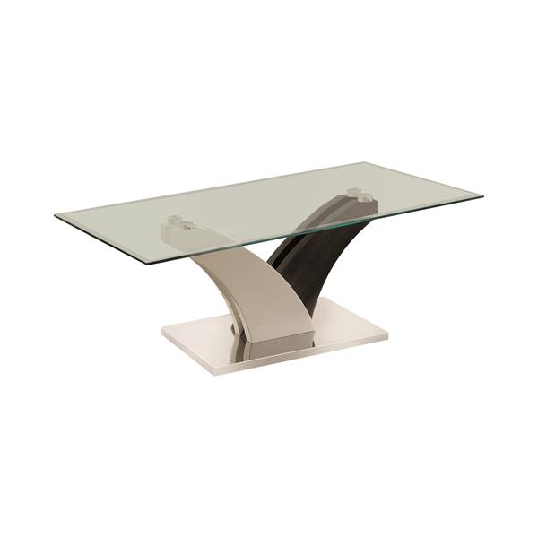 Acarra Contemporary Glass Top Coffee Table 