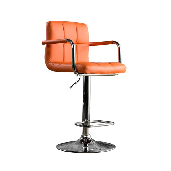 Witmer Contemporary Height Adjustable Bar Stool - Orange 
