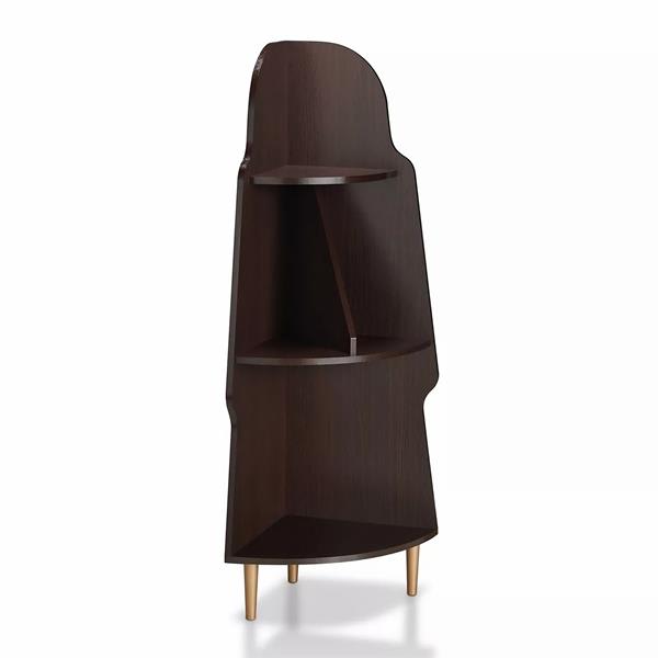 Cellex 4-Shelf Corner Bookcase 