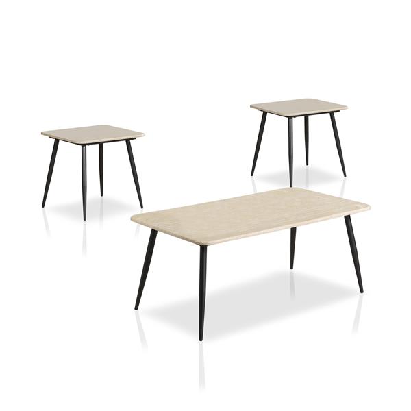 Teres 3-Piece Coffee Table Set in Natural 