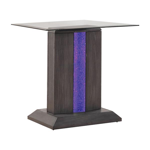 Lillon Contemporary Glass Top End Table 
