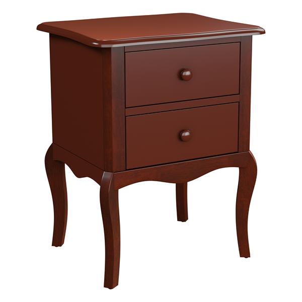 Annie Traditional 2-Drawer Nightstand in Espresso 