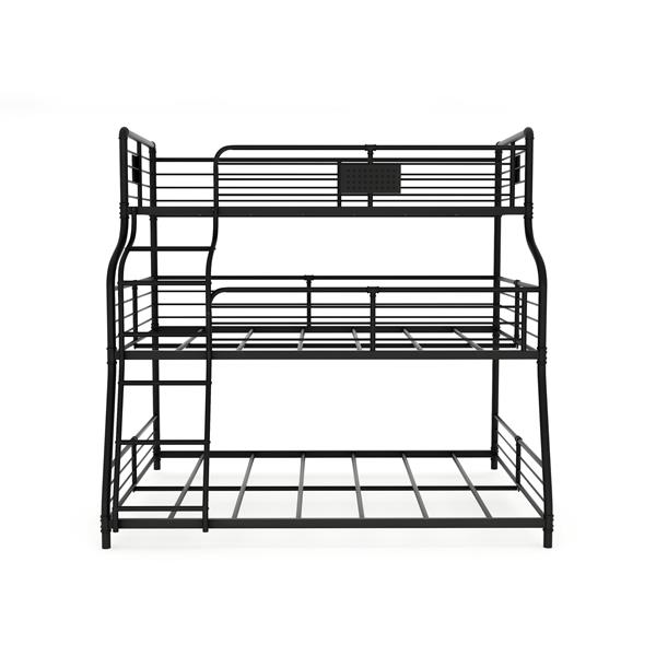 Dillon Industrial Metal Triple Bunk Bed 