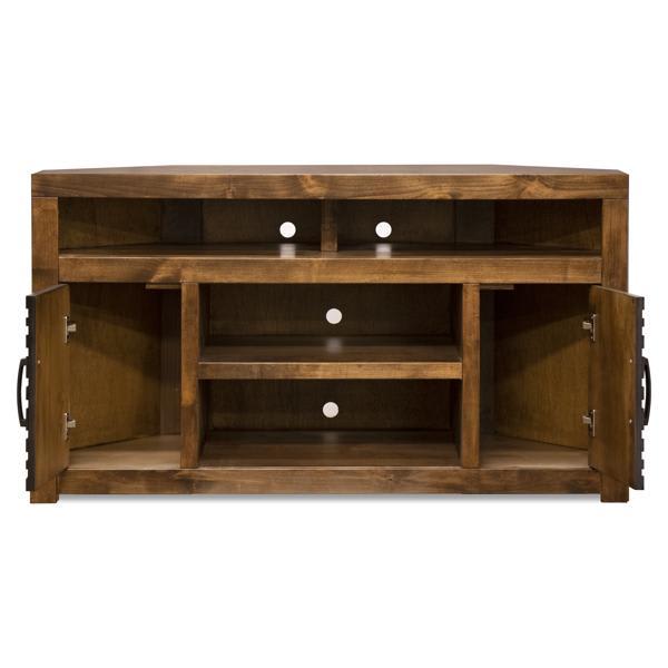 Sausalito 52" Corner TV Stand Console for TVs up to 55 inches - No Assembly Required - Whiskey Finish 