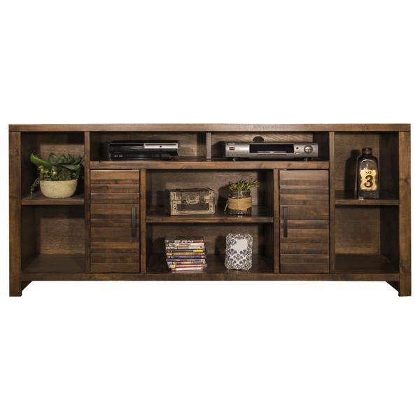Sausalito 74" TV Stand Console for TVs up to 85 inches - No Assembly Required - Whiskey Finish 