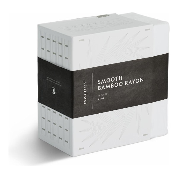 Smooth Bamboo Rayon Sheet Set - Split Head Queen - Ash 