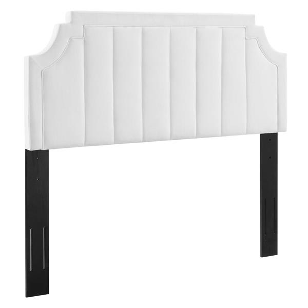 Alyona Channel Tufted Performance Velvet King/California King Headboard - White 