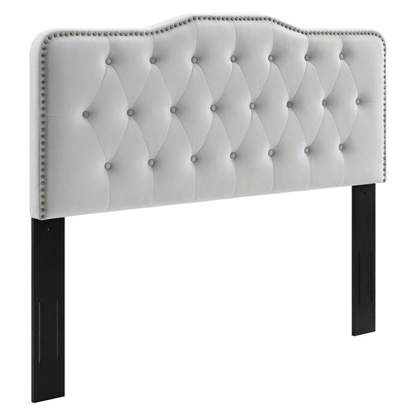 Sophia Tufted Performance Velvet King/California King Headboard - Light Gray 