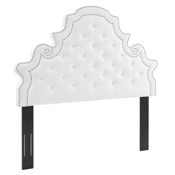 Diana Tufted Performance Velvet Twin Headboard - White 