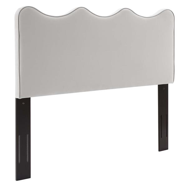 Athena Performance Velvet Twin Headboard - Light Gray 