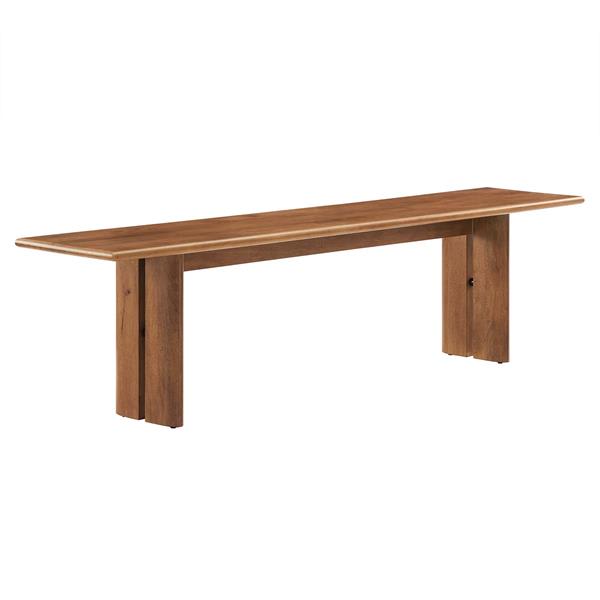 Amistad 72" Wood Bench - Walnut 