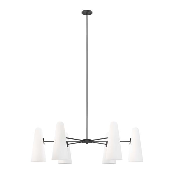 Beacon 6-Light Chandelier - Opal Black 